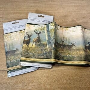 Brewster Wallcovering Deer Hunting Wallpaper Border 6.5" Wide Green